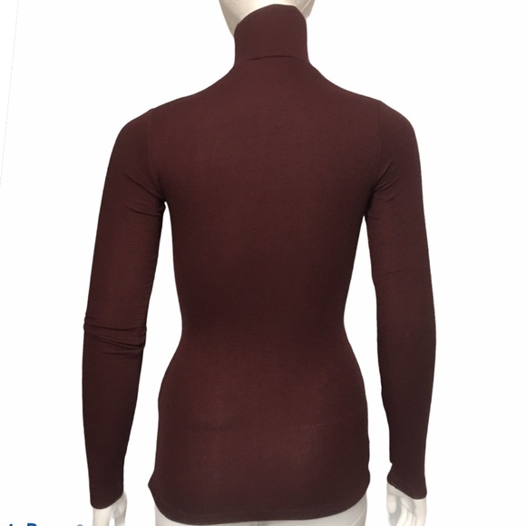 Wilfred Only Turtleneck Burgundy Top SIZE XS - Picture 3 of 10